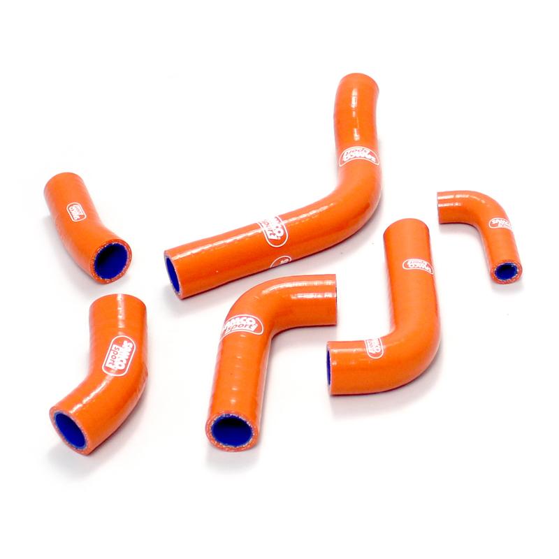 COOLANT HOSE 6 PIECE KIT ORANGE 12-16 HUSQVARNA KTM 250 350 OEM DESIGN SAMCO KTM-58-OR image 1