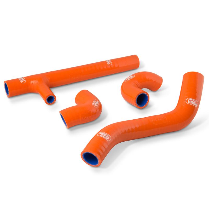 COOLANT HOSE 4 PIECE KIT ORANGE 17-19 KTM 250 350 FE EXC-F OEM DESIGN SAMCO KTM-90-OR