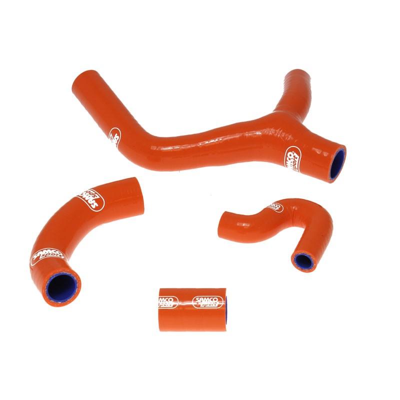 COOLANT HOSE 4 PIECE KIT ORANGE 08-11 KTM 400 450 530 EXC XC-W SAMCO SPORT KTM-22-OR image 1