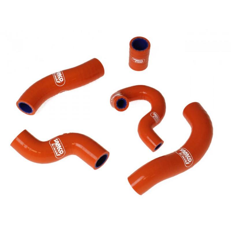 COOLANT HOSE 5 PIECE KIT ORANGE 12-16 KTM HUSQVARNA 450 500 SAMCO SPORT KTM-48-OR image 1
