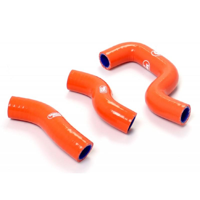 COOLANT HOSE 3 PIECE KIT ORANGE 13-15 KTM HUSQVARNA 450 SAMCO SPORT KTM-56-OR image 1