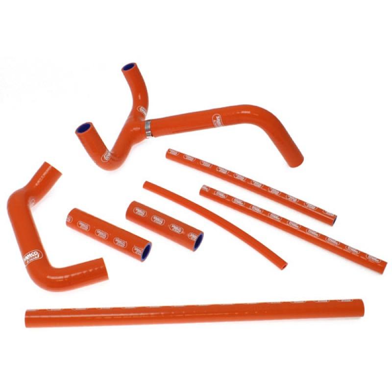 COOLANT HOSE 8 PIECE KIT ORANGE KTM 625 640 660 SMC LC4 SAMCO SPORT KTM-5-OR image 1