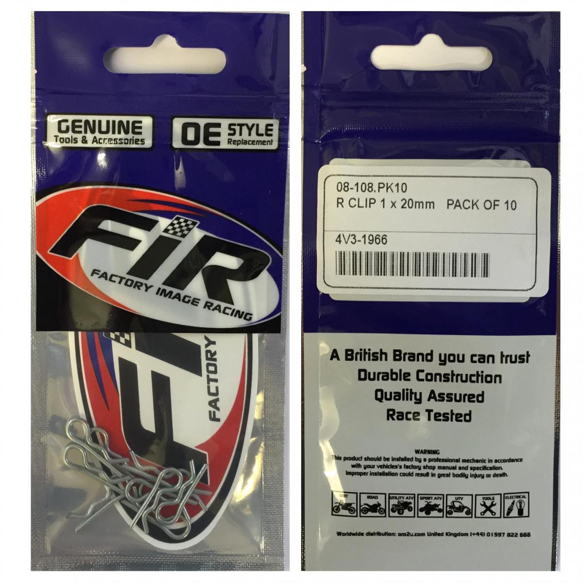 R CLIP 1 x 20mm PACK OF 10 thumbnail 2