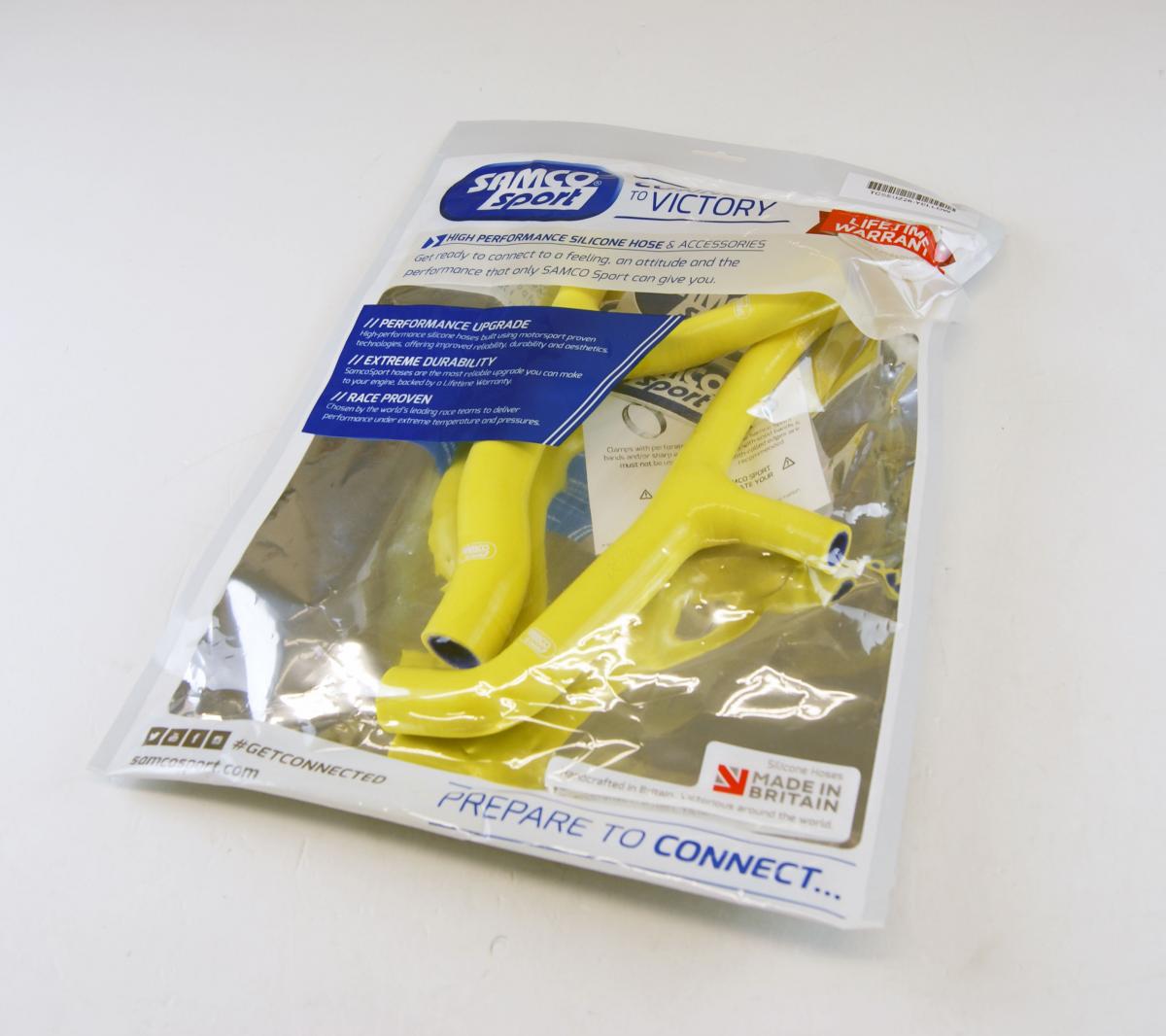 COOLANT HOSE 2 PIECE KIT YELLOW 00-02 SUZUKI 400 DR Z E SAMCO SPORT SUZ-26-YE thumbnail 2