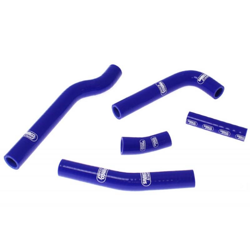 COOLANT HOSE 5 PIECE KIT BLUE 03-06 YAMAHA 450 WR YZ F SAMCO SPORT YAM-12-BU image 1