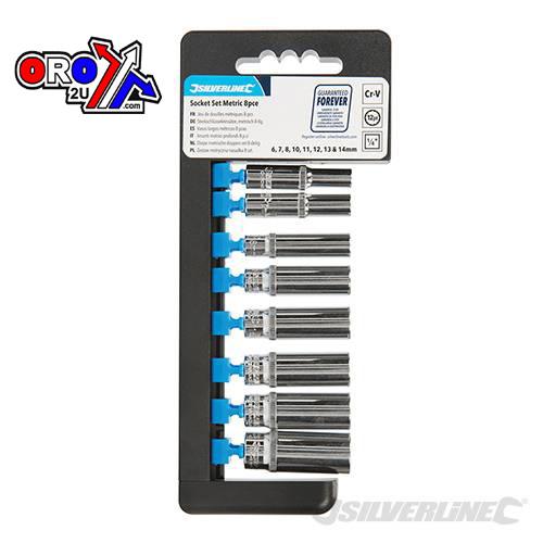 DEEP SOCKETS 8 PCS 1/4 inch DRIVE TOOLSTREAM 297259 image 1