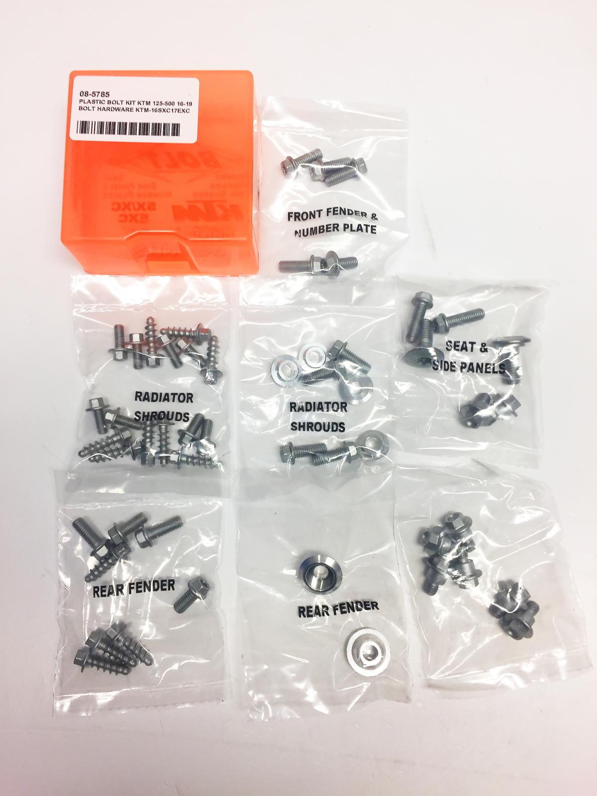 PLASTIC BOLT KIT KTM 125-500 16-19, BOLT HARDWARE KTM-16SXC17EXC thumbnail 2