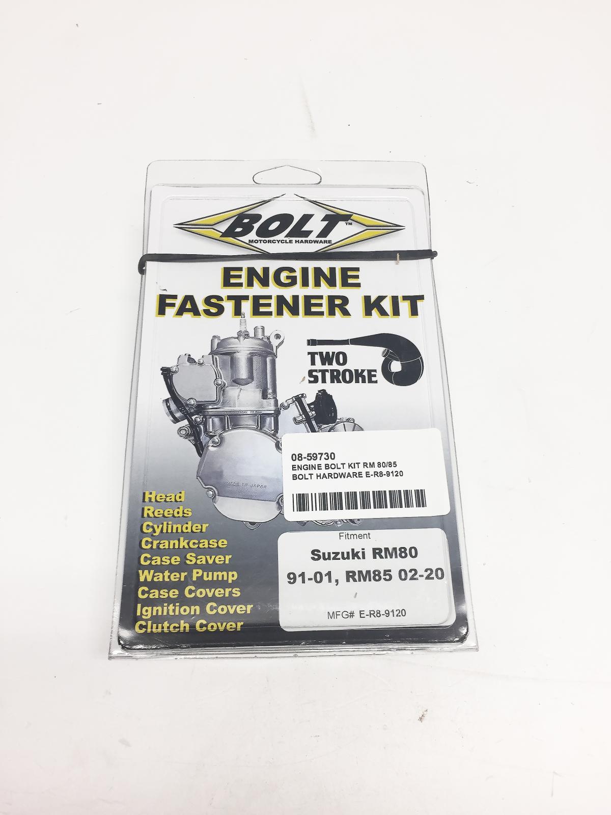 ENGINE BOLT KIT RM 80/85, BOLT HARDWARE E-R8-9120 image 1
