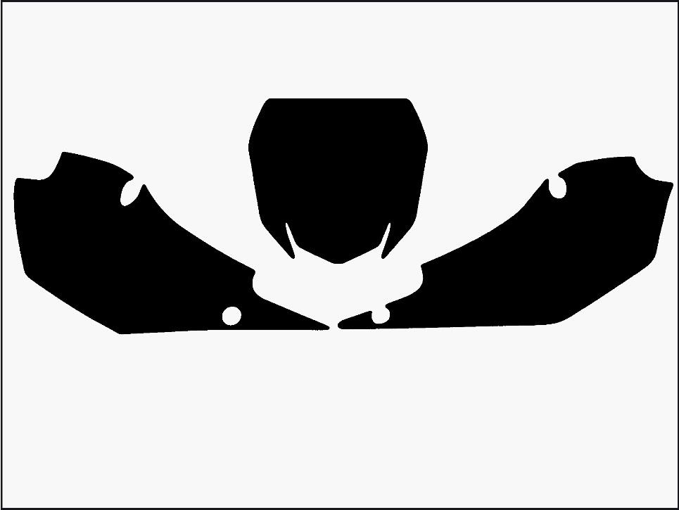 YZF 250/450 YAMAHA PRE CUT, BLACKBIRD 3228/20 BLACK, NUMBER BOARD BACKGROUNDS thumbnail 2