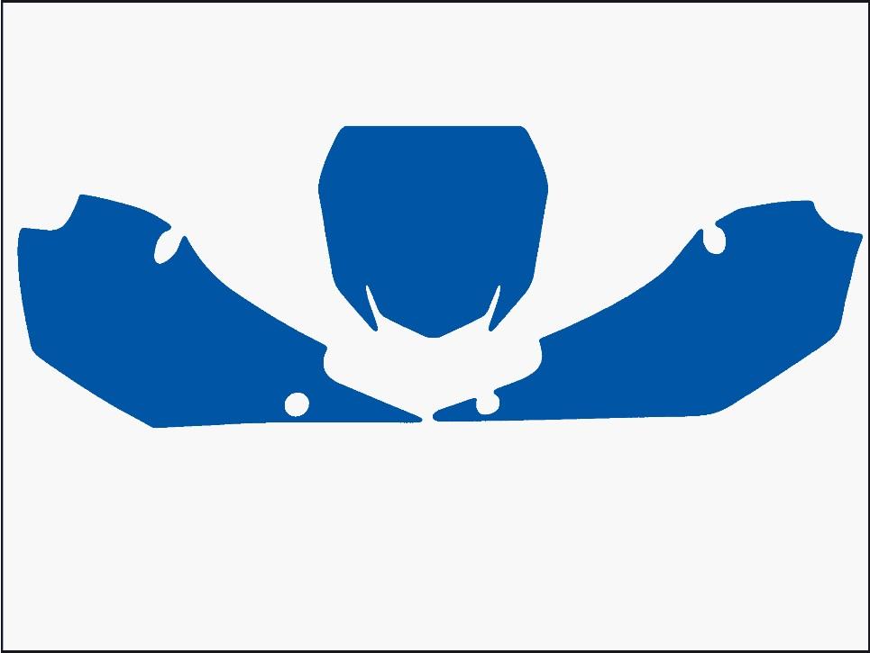 YZF 250/450 YAMAHA PRE CUT, BLACKBIRD 3228/70 BLUE, NUMBER BOARD BACKGROUNDS thumbnail 2