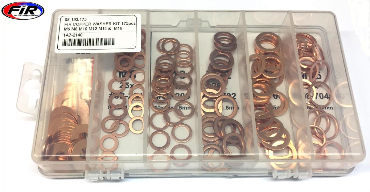FIR COPPER WASHER KIT 150pcs, M6 M8 M10 M12 M14 &M16 thumbnail 2