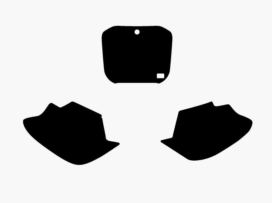 TM 125/250 1999-2003 PRE CUT, BLACKBIRD 3805/20 BLACK, NUMBER BOARD BACKGROUNDS image 1