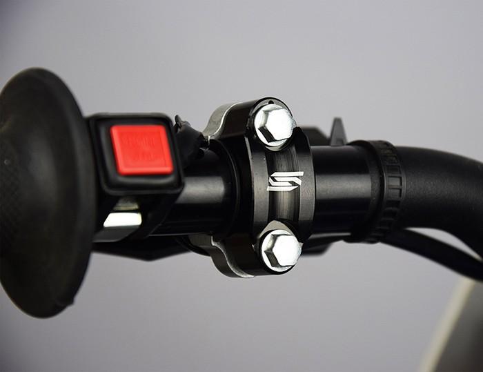 ROTATING HANDLEBAR MOUNTS BLACK UNIVERSAL NYLON SLEEVE SCAR RBC1 thumbnail 3