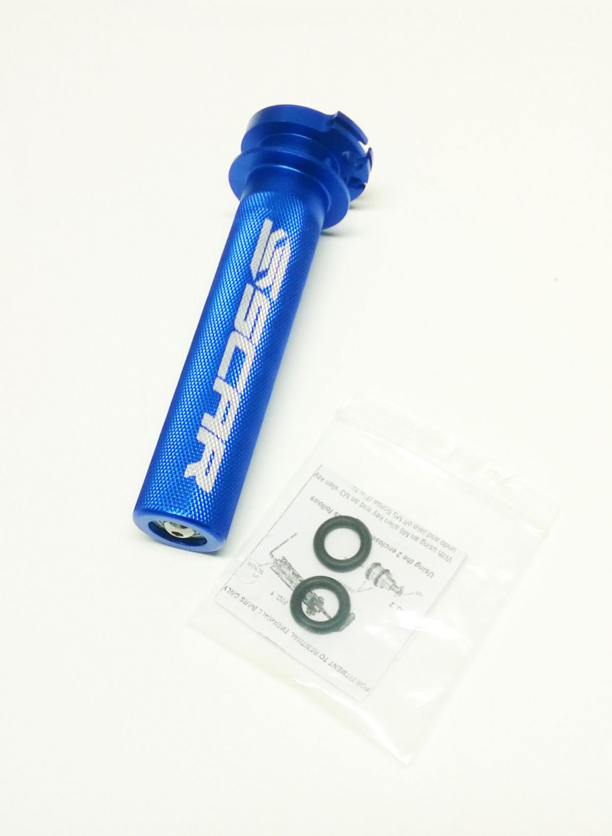 ALUMINIUM THROTTLE TUBE WITH BEARING BLUE YZ 250 450 CNC BILLET SCAR TT100B thumbnail 2