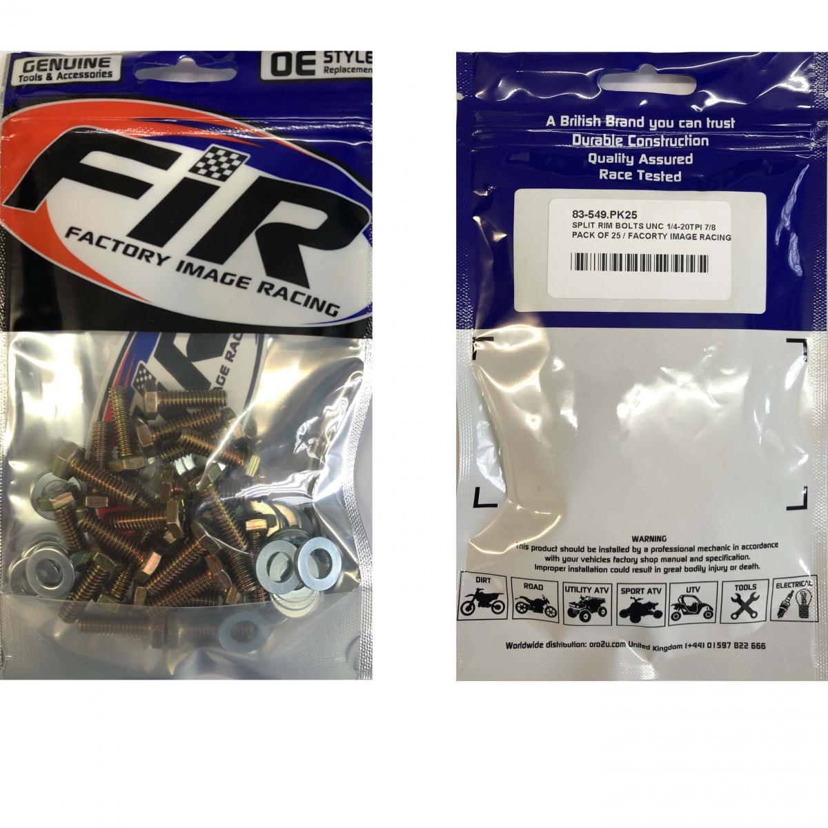 BEAD LOCK BOLTS UNC 1/4-20TPI 7/8, PACK OF 25 / UTV ATV SPLIT RIM, IMPERIAL, METHOD RACE WHEELS thumbnail 2