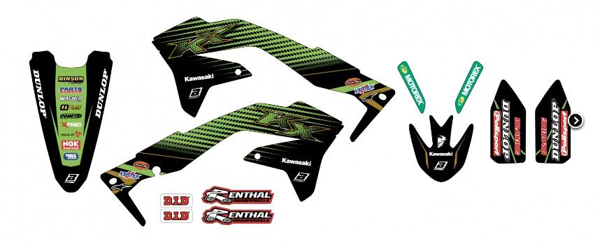 16-18 KXF450 KAWASAKI RACING TEAM GRAPHICS, BLACKBIRD 2423R11 thumbnail 2