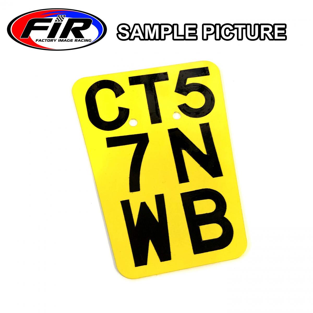 ENDURO SMALL NUMBER PLATE, ALLOY POWDERCOATED YELLOW thumbnail 2