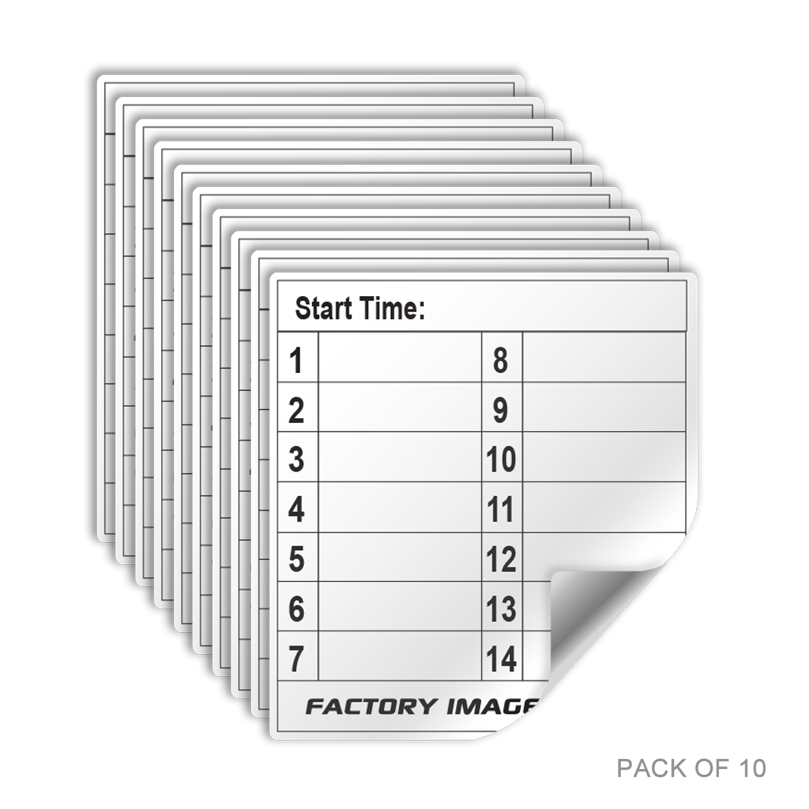 FAT BAR PAD ENDURO TIME CARD STICKER LAMINATED REUSABLE PACK OF 10 image 1