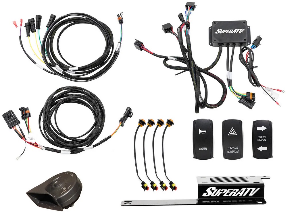 PLUG & PLAY DELUXE TURN SIGNAL KIT POLARIS RZR 900 1000 SUPERATV TSK-P-RZR1K-004 image 1