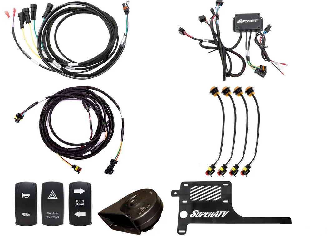 PLUG & PLAY DELUXE TURN SIGNAL KIT POLARIS RZR XP TURBO SUPERATV TSK-P-RZRXPT-004 image 1
