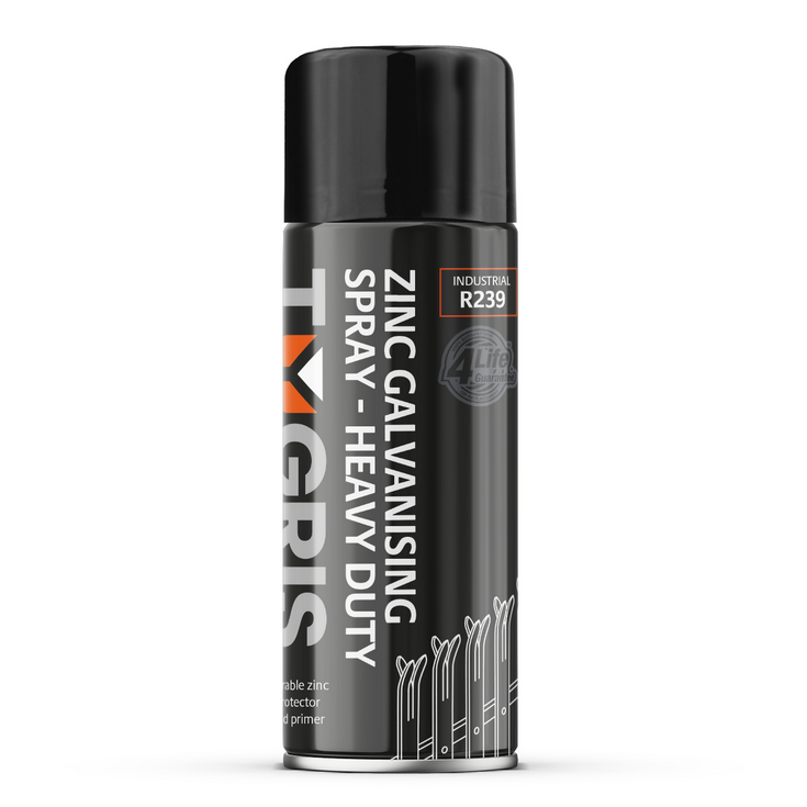 TYGRIS ZINC GALVANIZING HEAVY DUTY SPRAY PAINT 400ML RUST PREVENTION image 1