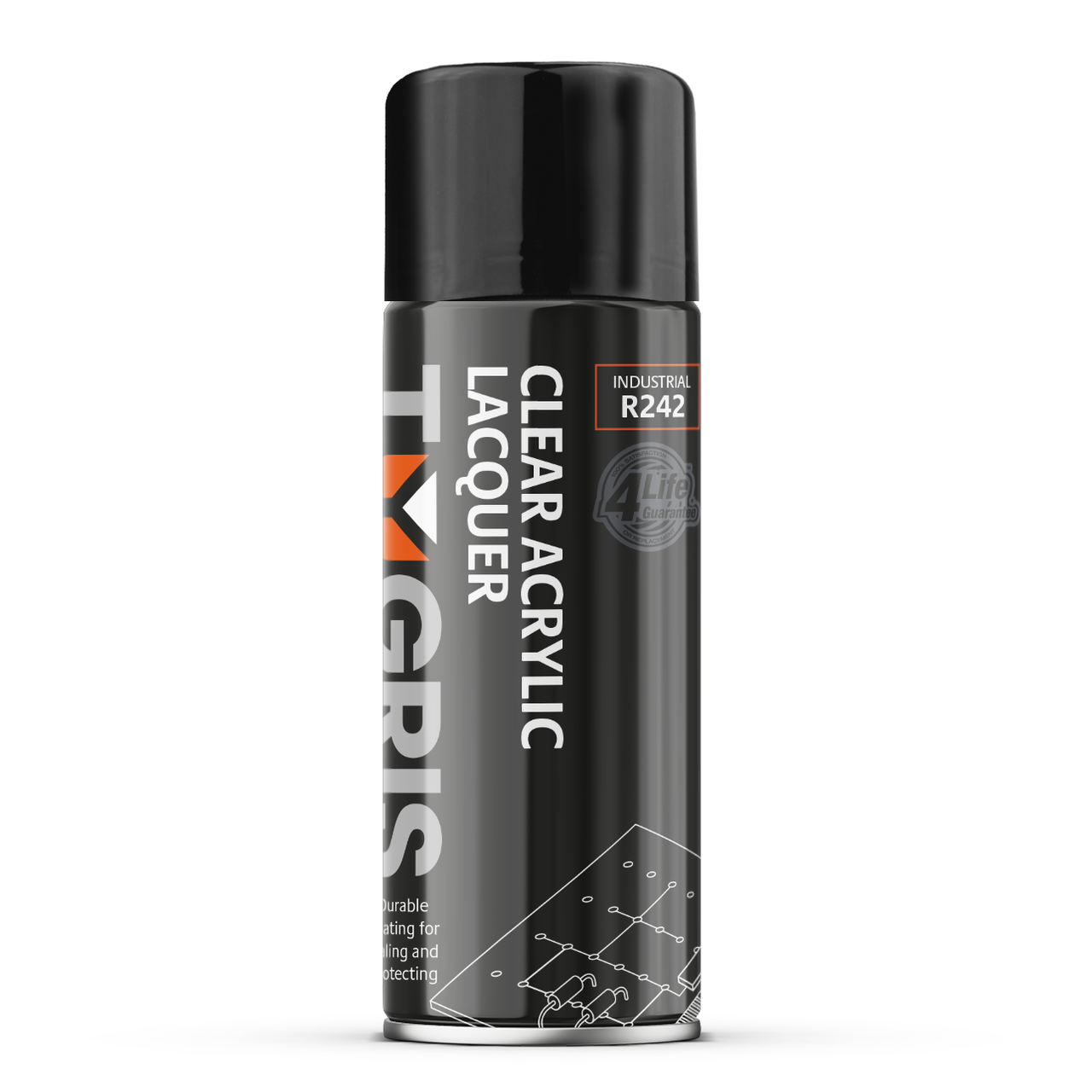 TYGRIS CLEAR LACQUER AEROSOL SPRAY PAINT 400ML ACRYLIC image 1