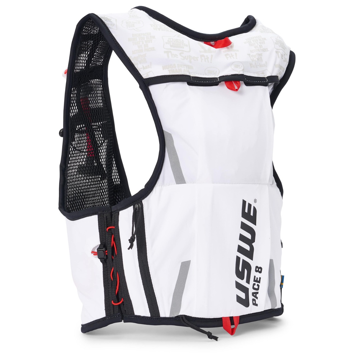 Pace 8L Trail Running Vest M - White/Black - USWE 52080870293 thumbnail 2