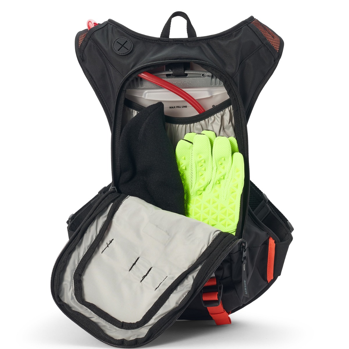 Moto Hydro 8L Dirt Biking Hydration Pack - Black/Orange - USWE 5208090038 thumbnail 4