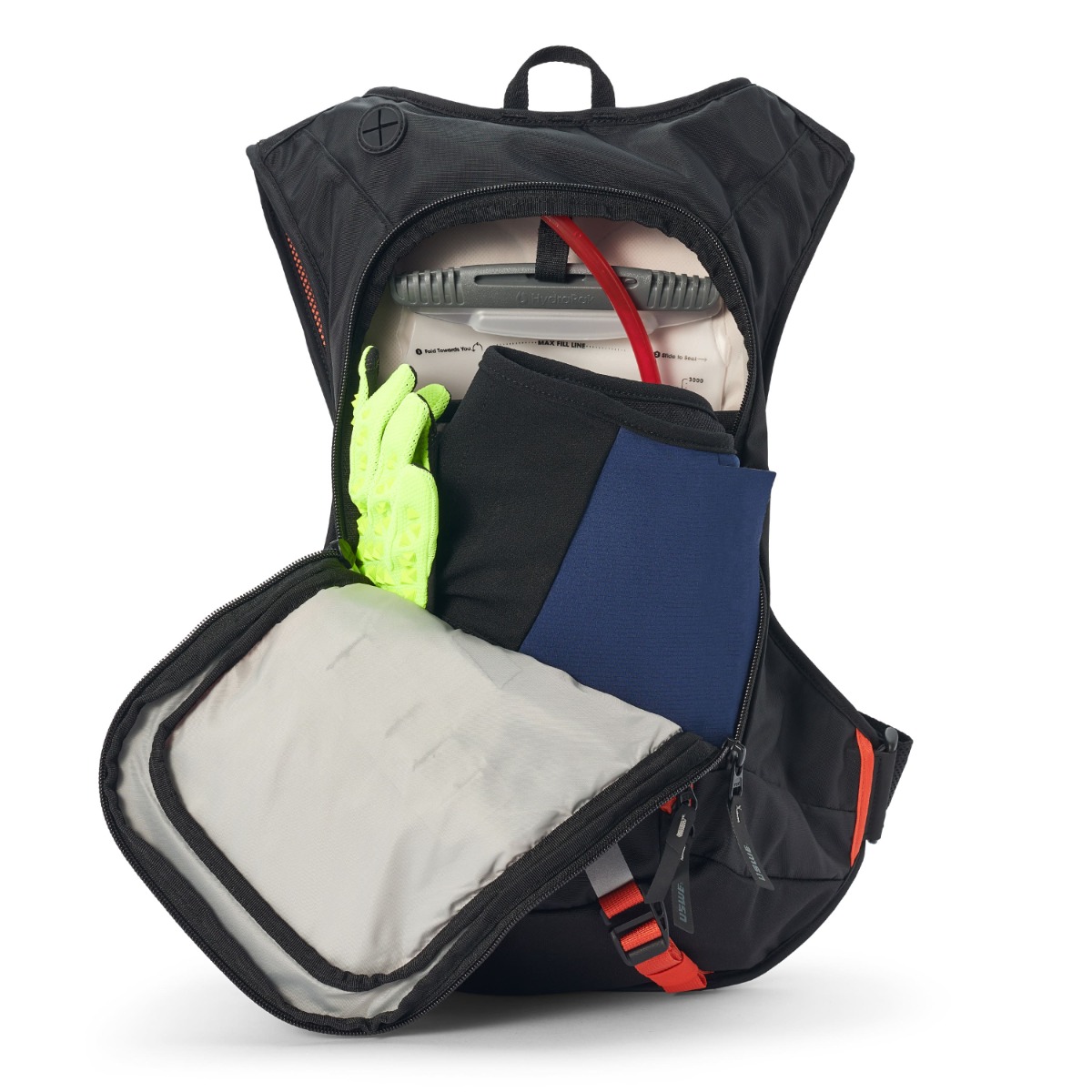 Moto Hydro 12L Dirt Biking Hydration Pack - Black/Orange - USWE 5212090038 thumbnail 4