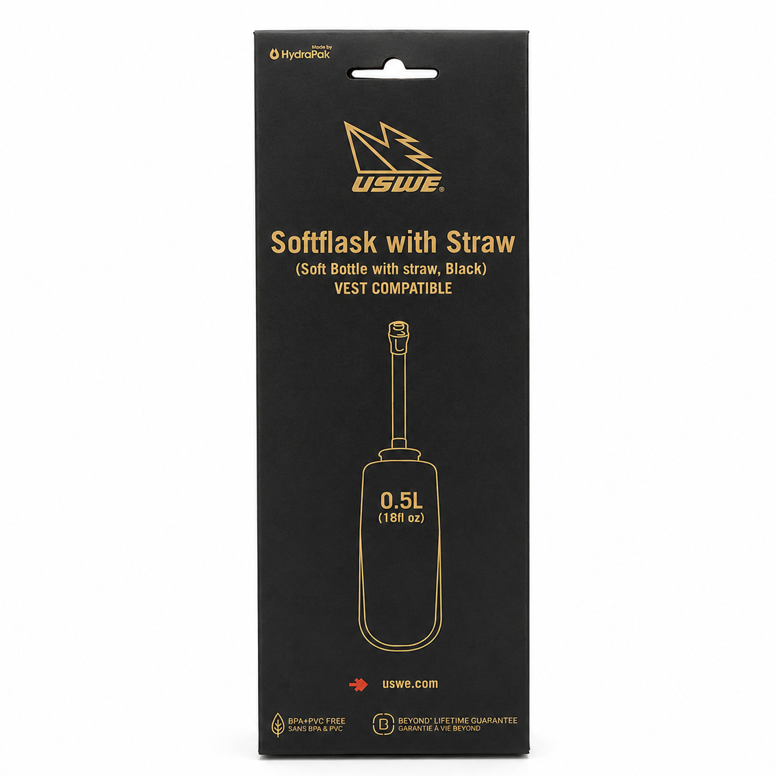 0.5L Softflask with straw Rocket - Black - USWE 51012070 thumbnail 2