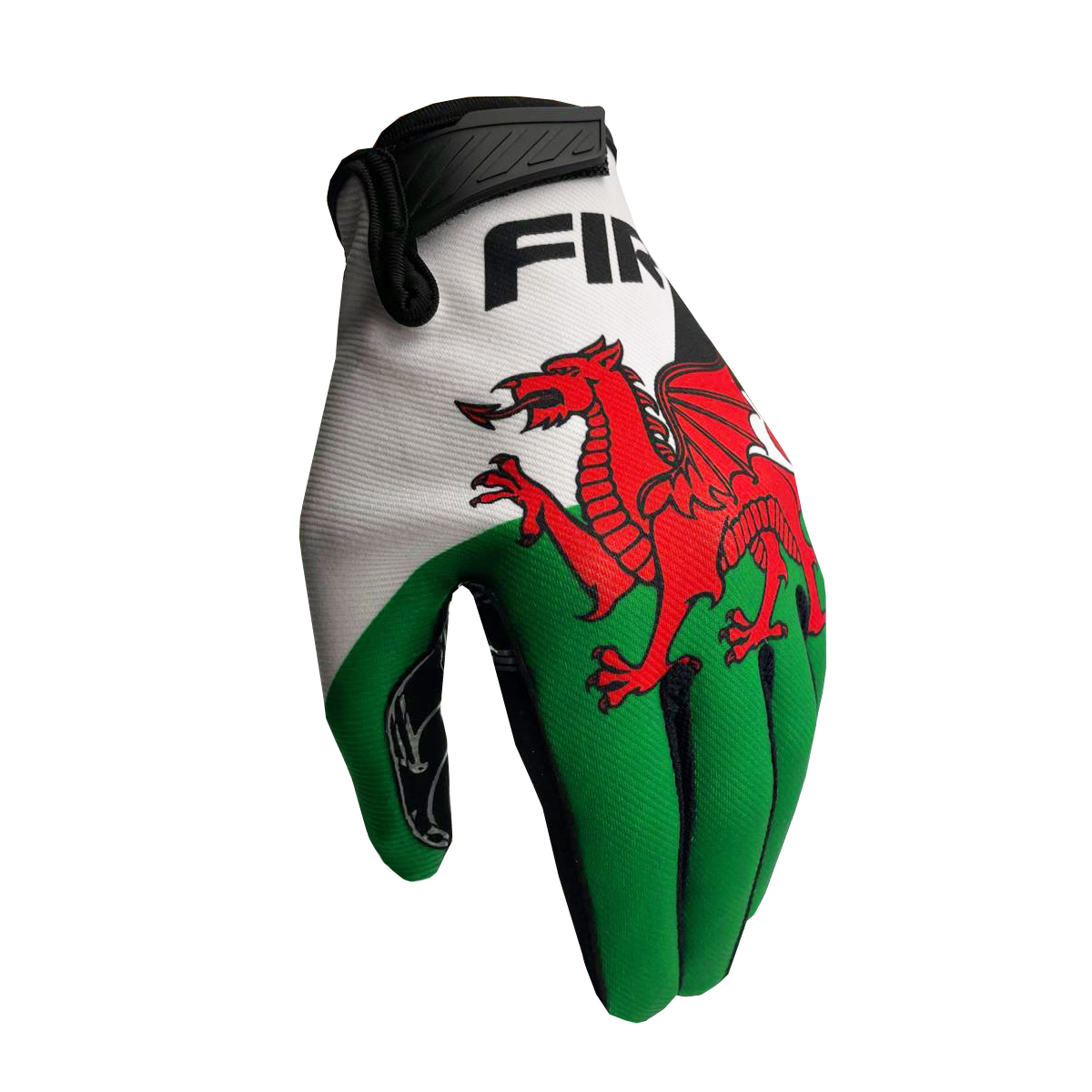 FIR ADULT MX GLOVES - S - WELSH DRAGON