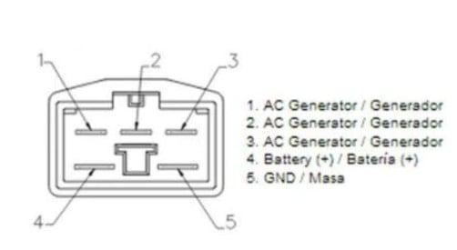 CONNECTION PLUG 5 WIRE BLOCK UNIVERSAL FITTING FOR VOLTAGE REGULATOR thumbnail 2