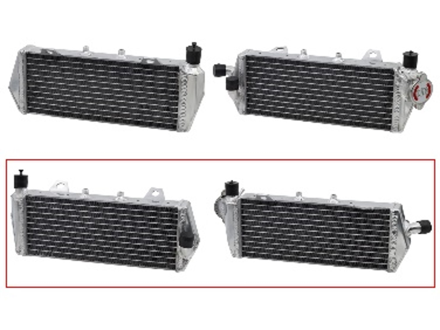 RADIATOR ALUMINIUM STANDARD CORE, KTM 2 STROKE XD-10128 50535007100 50535008100 image 1